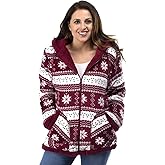 TrailCrest Ladies Smart Plush Sherpa Lined Hooded Sweater Jacket, Zip Up