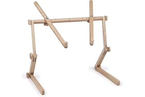 ALLABOUTEMBROIDERYUA Needlework Table and Lap Hands-Free Stand Scroll Frame or Hoop Holder Made of Organic Beech Wood Tapestry Cross Stitch Embroidery Frame Holder
