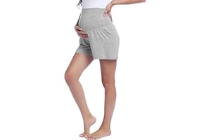 Joyaria Women Maternity Shorts Pajama Sleep Lounge Pregnancy Sleepwear Bamboo Viscose Over Belly Active Yoga Shorts S-XXL