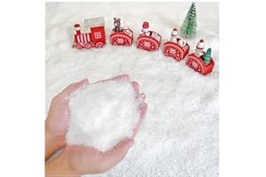 Apragaz 10 Ounces Christmas Fake Snow, Artificial Fake Snow for Christmas Village, Indoor Fake Snow Decoration Dry Plastic Snowflakes Faux Snow for Xmas Tree Crafts Winter Holiday Displays