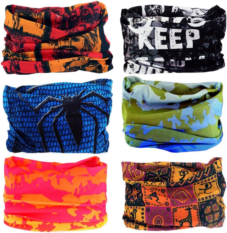 EKLOEN 12PCS/9PCS/6PCS Multifunctional Headband Magic Mask Scarf