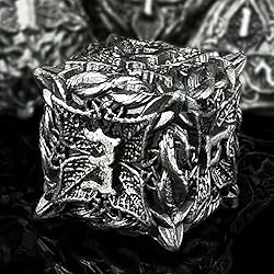 HAOMEJA Metal Polyhedral Dice Leaf Vine Set DND