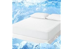 EASELAND King Size Cooling Mattress Topper Summer Mattress Pad for Hot Sleepers and Night Sweats Instant Cooling Fiber Pillow Top Mattress Cover 8-21" Deep Pocket(78x80 Inches,White)