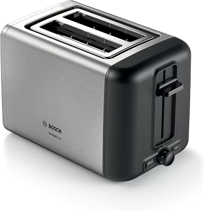 Bosch DesignLine 2-Slice Toaster Stainless Silver Black