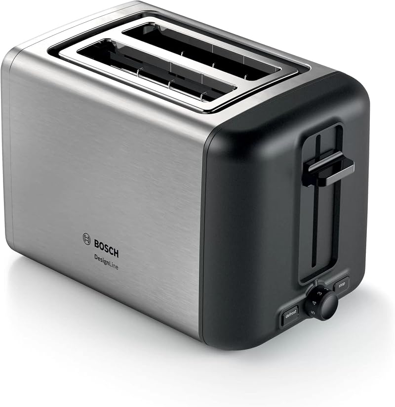 Bosch DesignLine 2-Slice Toaster Stainless Silver Black