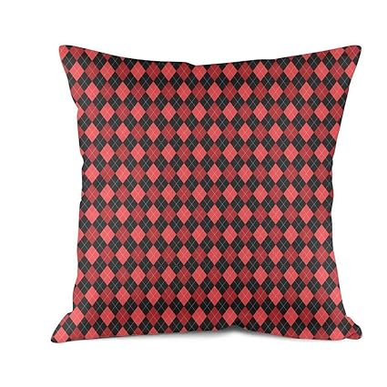 Amazon Com Oud Gp Plaid Printing Diamond Red And Black Plaid Sofa