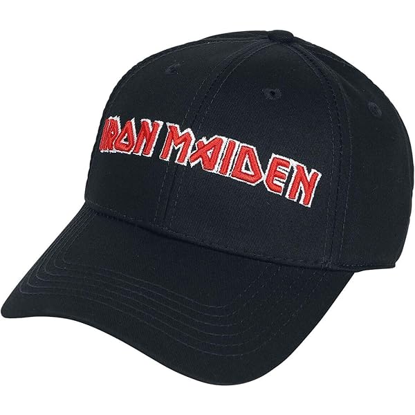 Iron Maiden - Stacked Keyline Yellow Logo Adjustable Baseball Hat