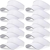 Gabotrie 10 Pcs Sun Visor Hats,Adjustable UV Protection Caps,Unisex Visors,Empty Top Sun Visor Cap for Beach Tennis Baseball
