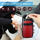Diyife Faraday Pouch for Car Keys 2 Pack RFID Blocking Key Fob Protector Red view 3
