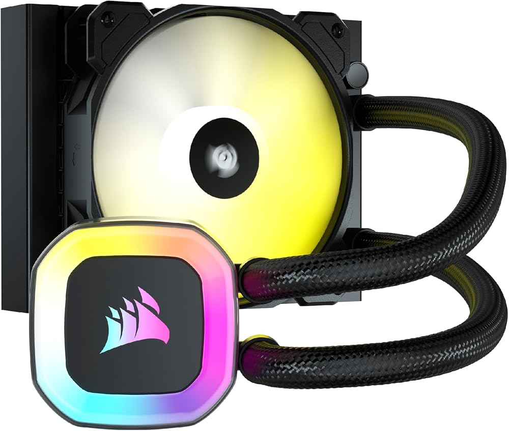Corsair H55 RGB Liquid CPU Cooler 120mm AIO SP120 RGB ELITE Fan ARGB