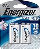 Energizer&nbsp;Ultimate 9 Volt Batteries, Lithium 9v Battery (2 Count) L522BP-2