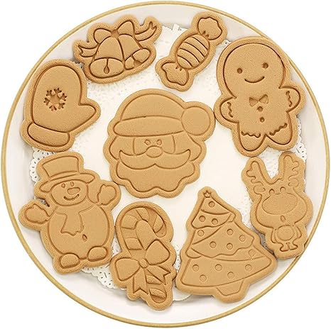 Amazon Twinstar クリスマスクッキー型 Diyベーキングツール サンタクロース クリスマスツリー 雪だるま キャンディー その他のシリコン クッキーベーキングモールド A1 16pcs クッキー型 オンライン通販