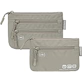 SUPACOOL Passport Holder Bag, Travel Wallet for Men Women Family, Passport Pouch, Card Holder Organizer, RFID Blocking, Two-piece Set(Gray)