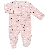 Magnetic Me Footie Pajamas Soft Modal Baby Girls Sleepwear Quick Magnetic Fastener Sleeper Baa Baa Baby Pink 3-6 Months