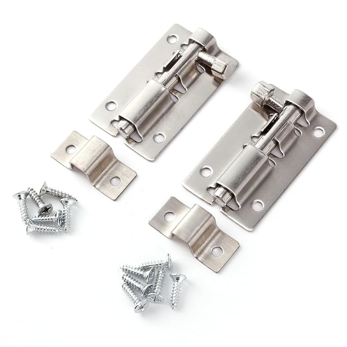 SurePromise Heavy Duty Door Bolt 2 inches Bathroom Gate Surface Slide