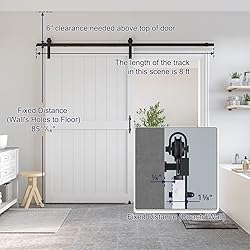 SmartStandard 48 x 84 inch White Slidng MDF Barn