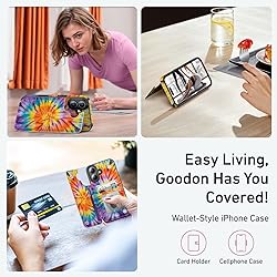 Goodon for iPhone 16 Plus Case Wallet - Flip Folio