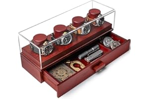 HOLME & HADFIELD Elevate Your Watch Collection with The Watch Deck – Father's Day Gift for Dad – Premium Watch Display Case for 4 Watches – Wooden Mens Watch Box & Watch Case – Lifetime Assurance Included