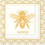 Boston International IHR Roseanne Beck Cocktail Beverage Paper Napkins, 5 x 5-Inches, Buzzed