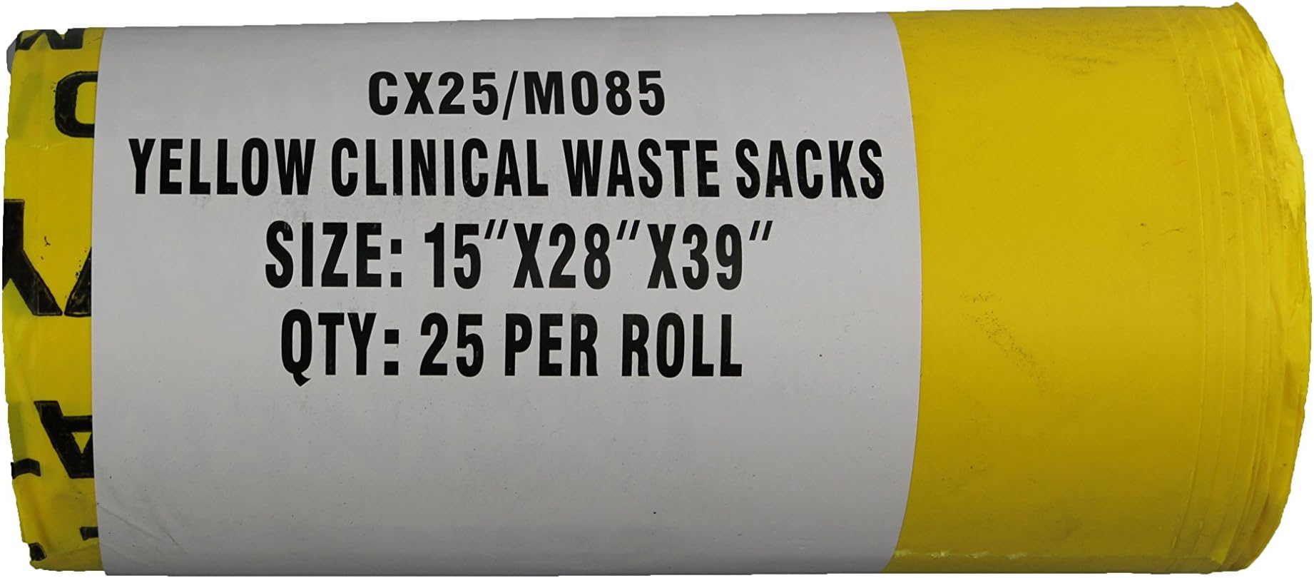 Yellow Biohazard Clinical Waste Disposal Bags - Heavy Duty - 381 x 711 x 990mm by Hanfare