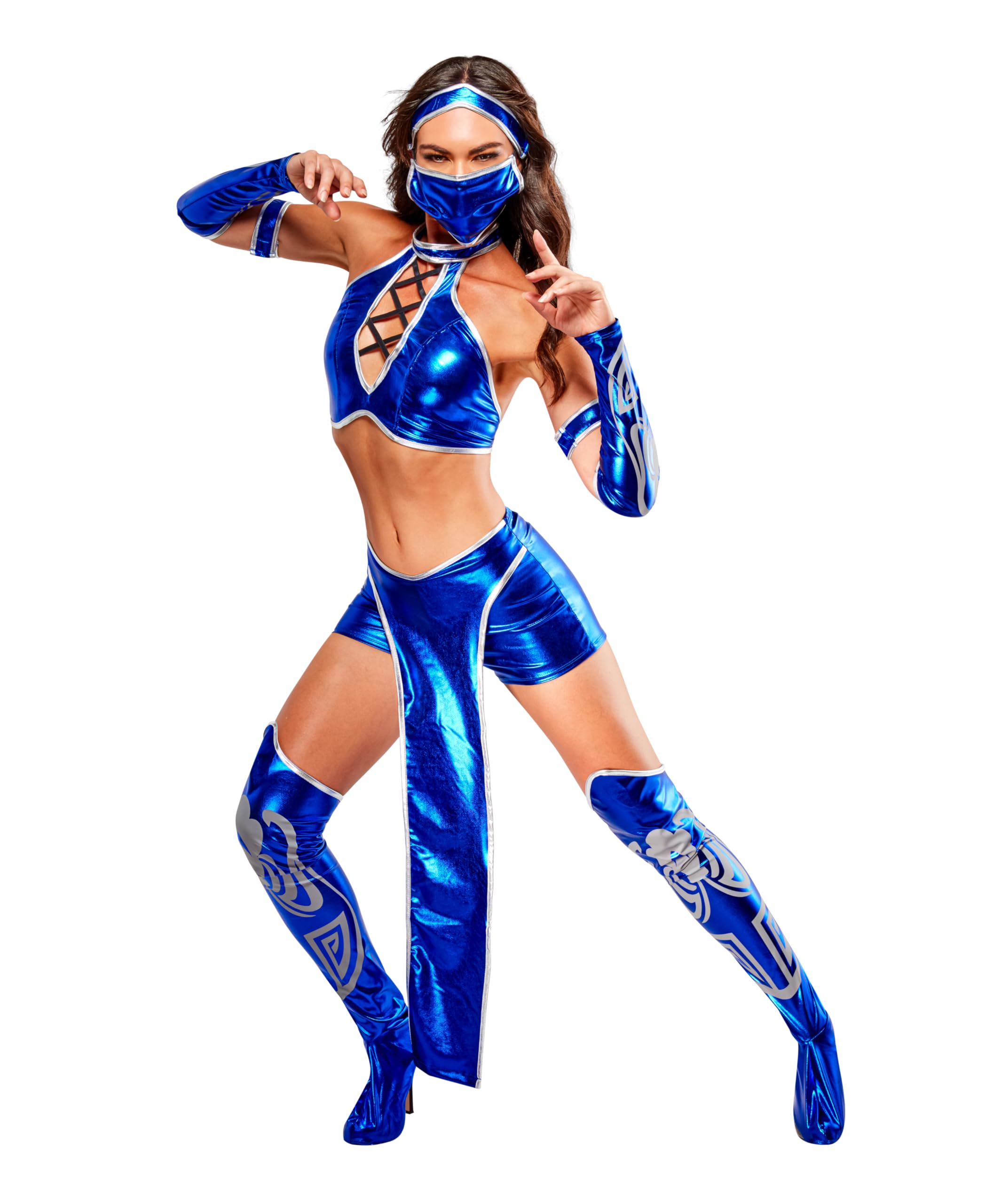 Photo 1 of Secret Wishes womens Mortal Kombat Kitana Party Supplies, Blue, Small US