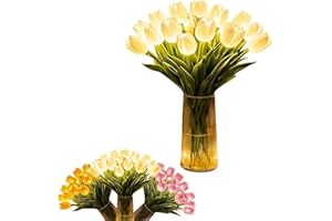 BLUEZURA Radiant Romantic Tulip Light, 10 PCS Twinkling Tree Tulips Led Night Light that Never Fade, Flower Shaped Ambient Ni