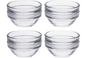 Beille Cooking Baking Supplies Small Glass Pinch Bowl Ramekin Kitchen Essential, 8pc