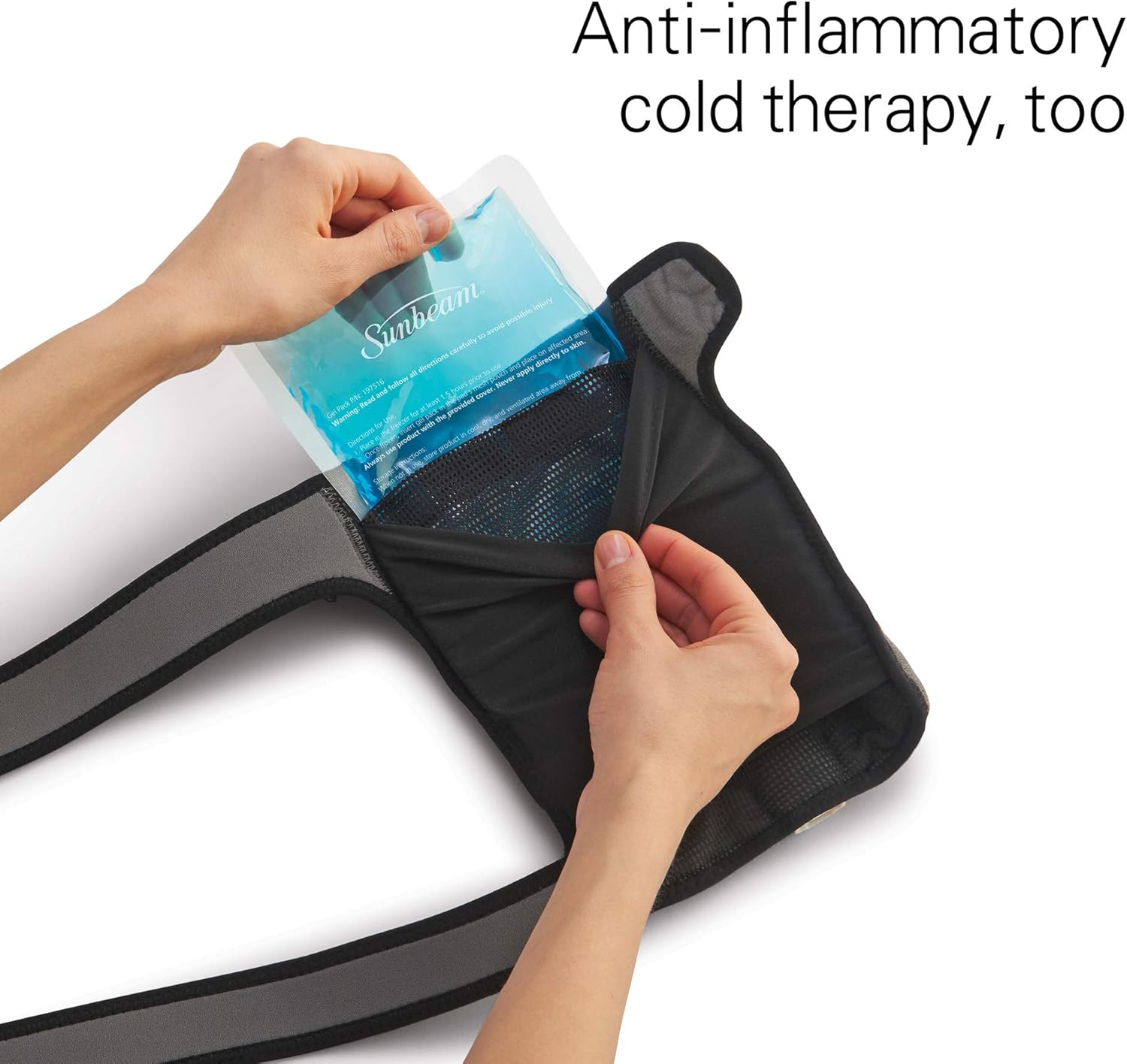 Sunbeam Flextemp Joint Wrap for Pain Relief Hot & Cold Therapy for Elbow or Knees Heating Pad With 3 Heat Settings & 2 Hour Auto-off: Health & Personal Care
