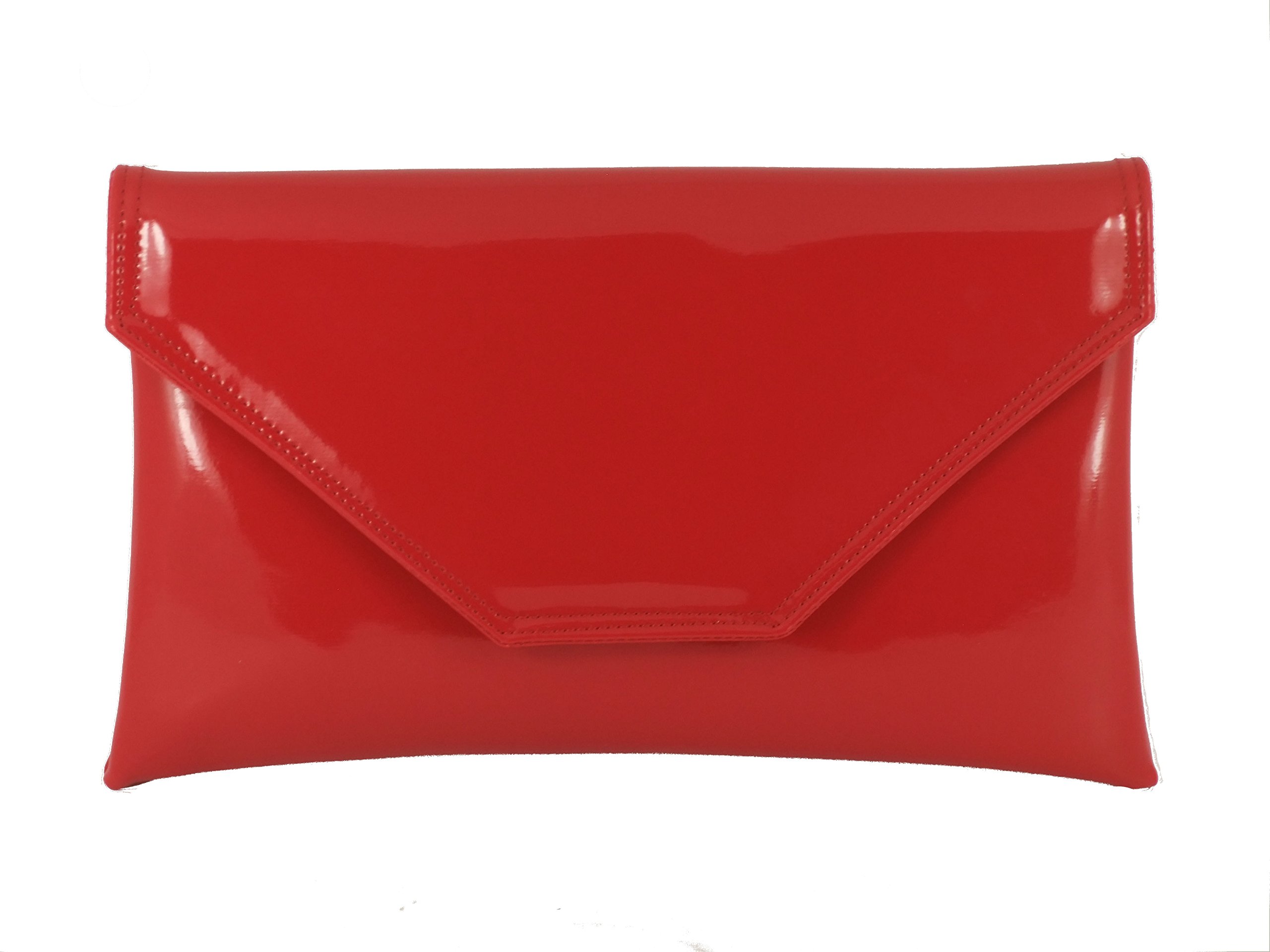 LONI Clutch/Shoulder Bag Faux Patent Handmade in The UK