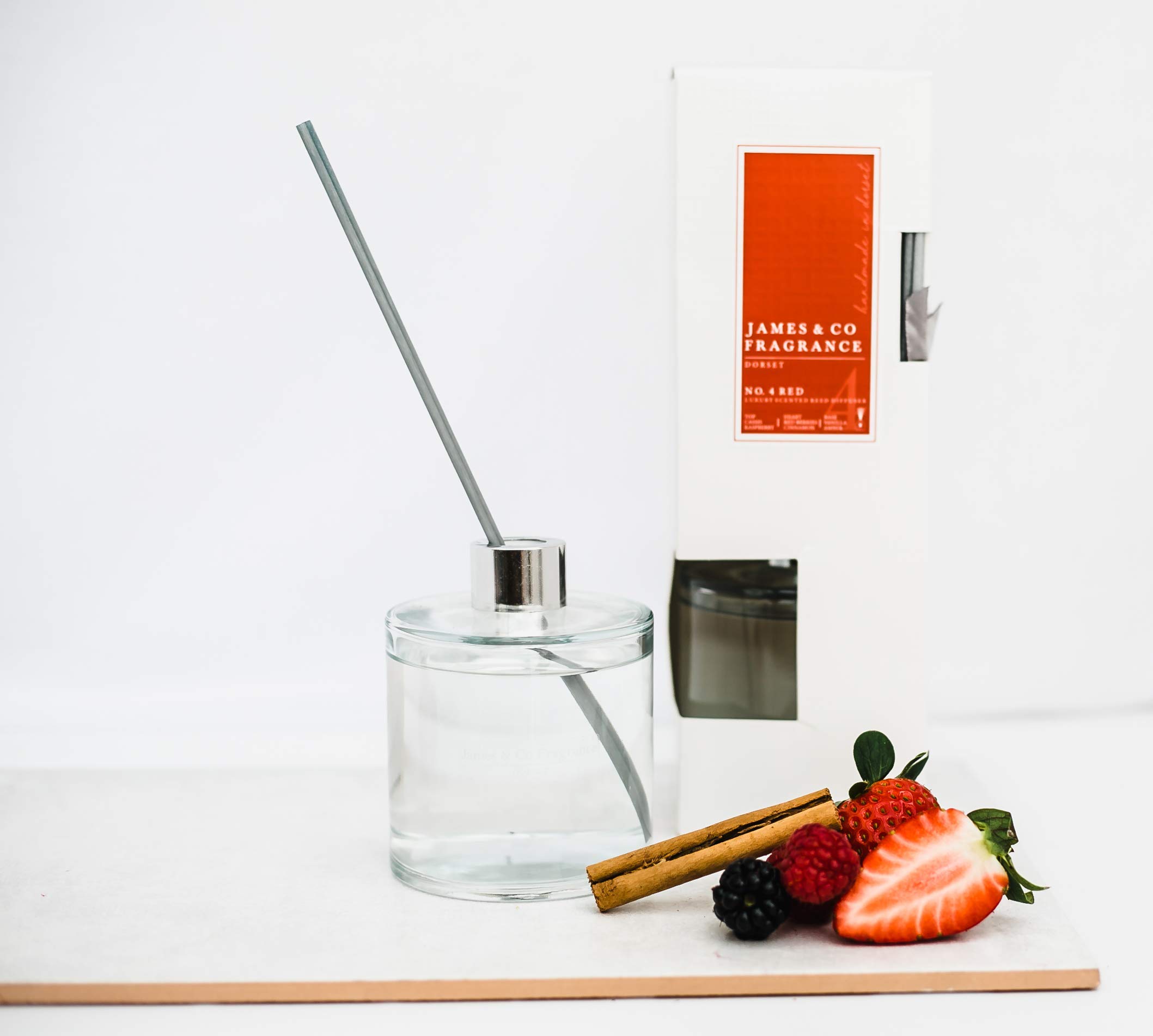 James & Co No.4 Red (Spiced Berries, Cinnamon & Vanilla) 300ml Home Fragrance Reed Diffuser Set — image 1