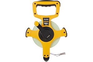 Komelon 8811 Fast Back Open Reel Long Tape Measure with Double Nylon Coated Fiberglass Blade, 100-Inch by 1/2-Inch