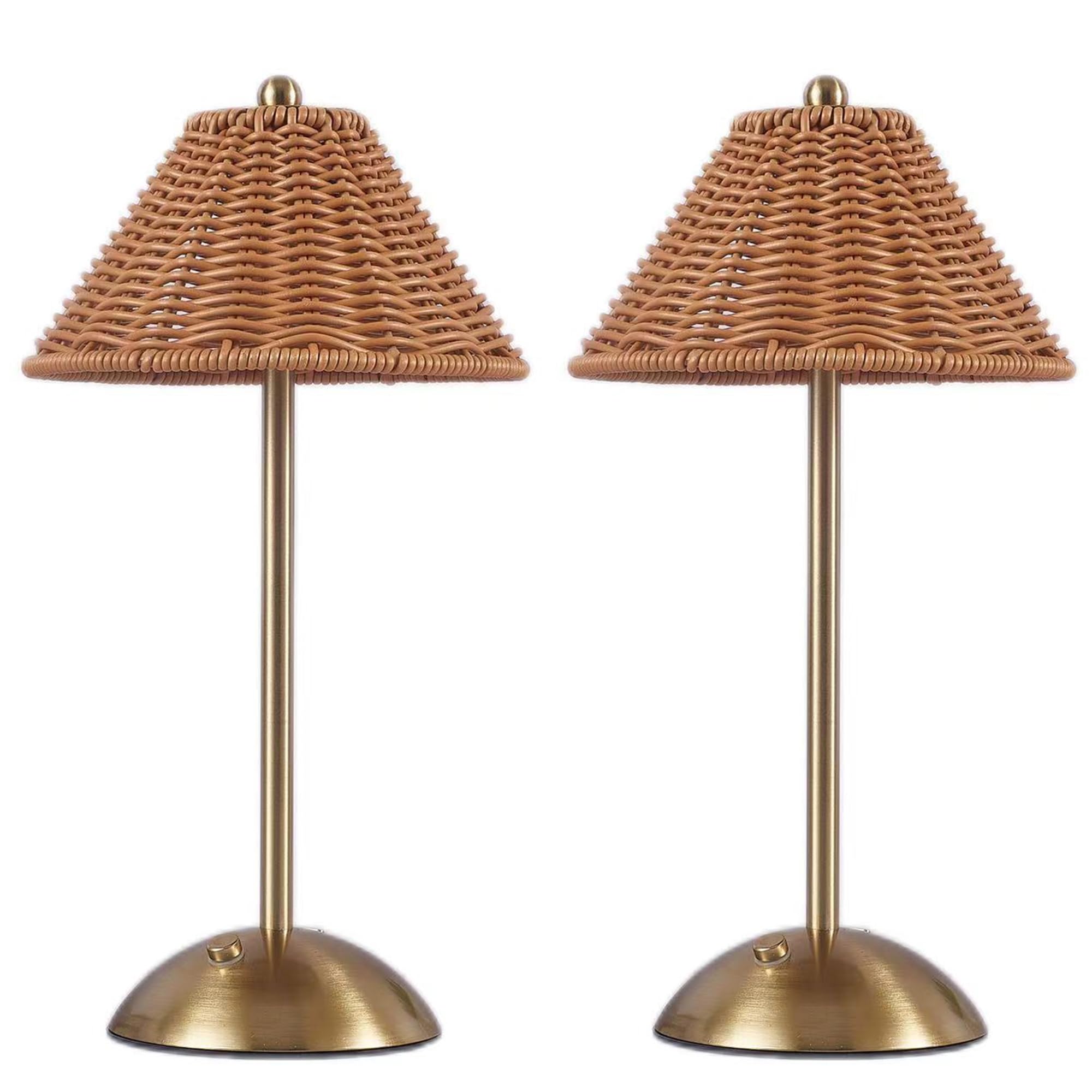 Photo 1 of ** ONLY ONE**Fortune Shun Pack Boho Rattan Table Lamp,Wicker Night Light,LED Rechargeable Reading Lights,3 Color Touch Control Dimmable Bedside Lamps Living Room Bedroom Office Lighting Home Outdoor Decor