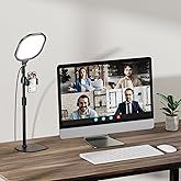 Zoom Lighting for Computer, Adjustable Desk Lighting for Video Calls, 30 Light Modes Video Conference Light, Desk Ring Light 