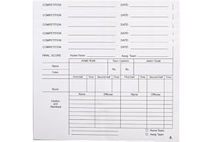 SAWHOX Soccer Referee Score Sheets, 100PCS Score Sheets Red and Yellow Card Accessories