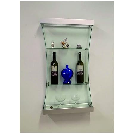 Wall Glass Cabinet Vm3023t Clp Curved Line Silver Amazon Co Uk