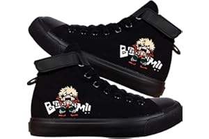 DHSPKN Mha Canvas Shoes Anime Deku Sneakers Izuku Todoroki Cosplay High-Top Shoes