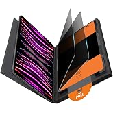 OMOTON 2 Pack Privacy Screen Protector for iPad Pro 12.9 inch | Anti-Spy Tempered Glass with Easy Installation Tray for iPad Pro 12.9 2018-2022 (6/5/4/3rd Gen), Case &amp; Apple Pencil Support