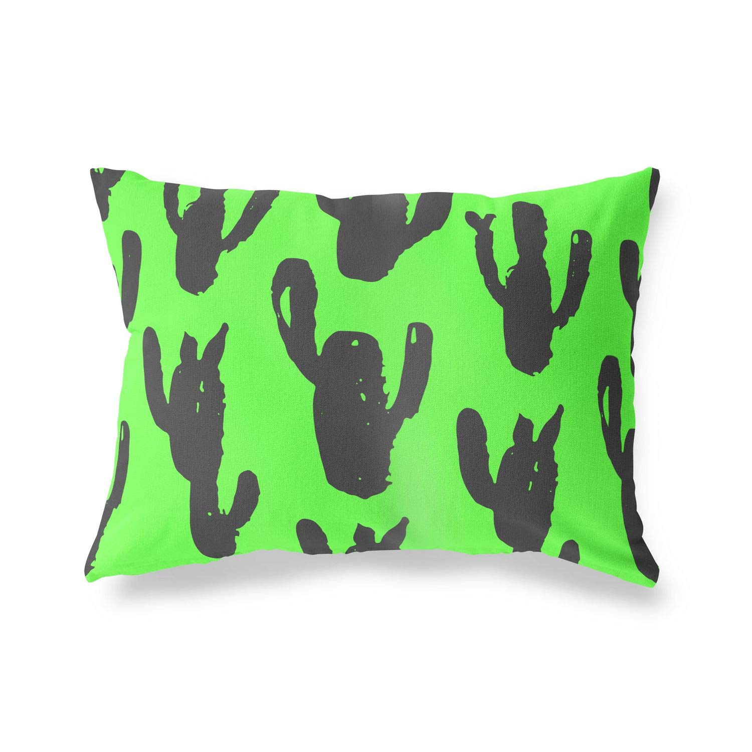 BonaMaison Decorative Cushion Cover, Neon Green Fume Throw Pillow Covers, Home Decorative Pillowcases for Livingroom, Sofa, Bedroom, Size: 45X60 Cm - Designed and Manufactured in Turkey