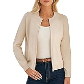 GRACE KARIN Womens Long Sleeve Zip Up Cardigan Sweaters Lightweight Fashion Sweater Jacket Knitted Spring Clothes