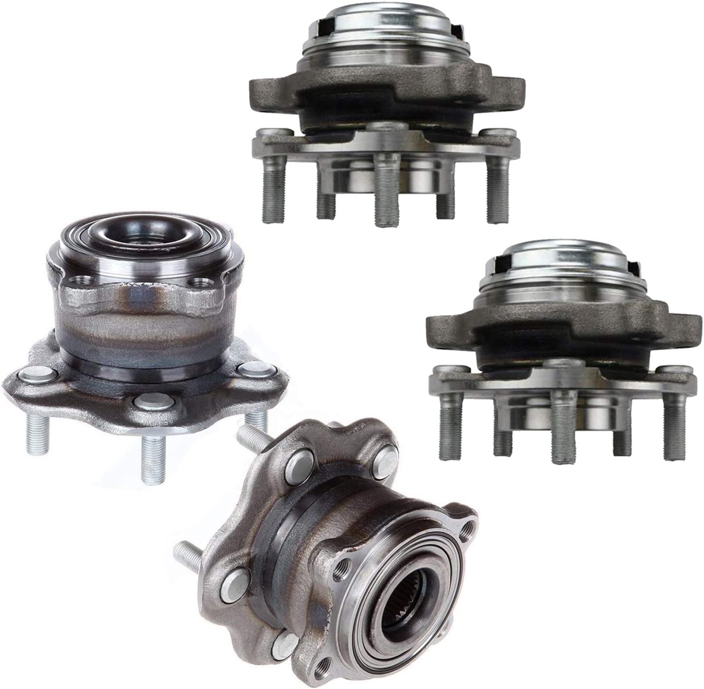 Detroit Axle Front + Rear Wheel Bearings & Hubs