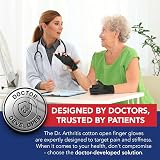 Dr. Arthritis Compression Gloves & Handbook for Arthritis Carpal Tunnel Grey M view 3