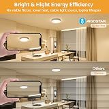 Aigostar 12W LED Ceiling Light Warm White 3000K 1300LM Round Flush Mount view 7