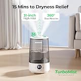 Homvana Humidifier 3.6L Cool Mist 34H Runtime 16dB Night Light Grey view 3
