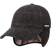 Stetson Kinty Wool Cap with Ear Flaps Lined Peaked Cap Men Fall Winter