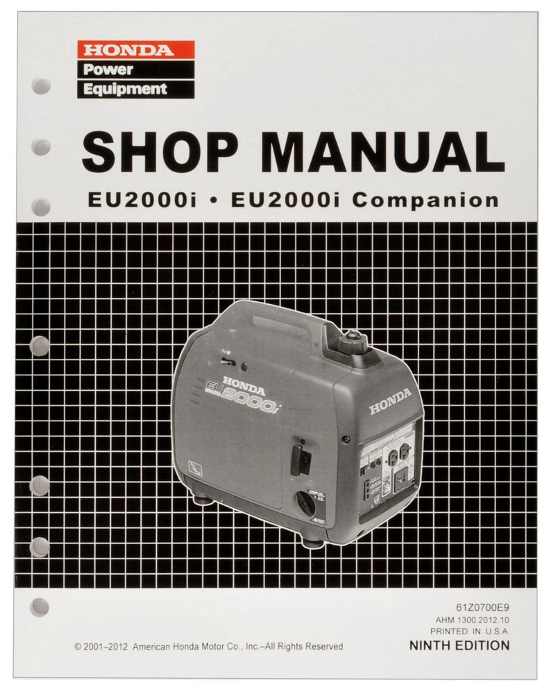 Amazon.com : Honda EU2000 EU2000i Generator Service Repair Shop Manual :  Lawn And Garden Tool Replacement Parts : Garden & Outdoor