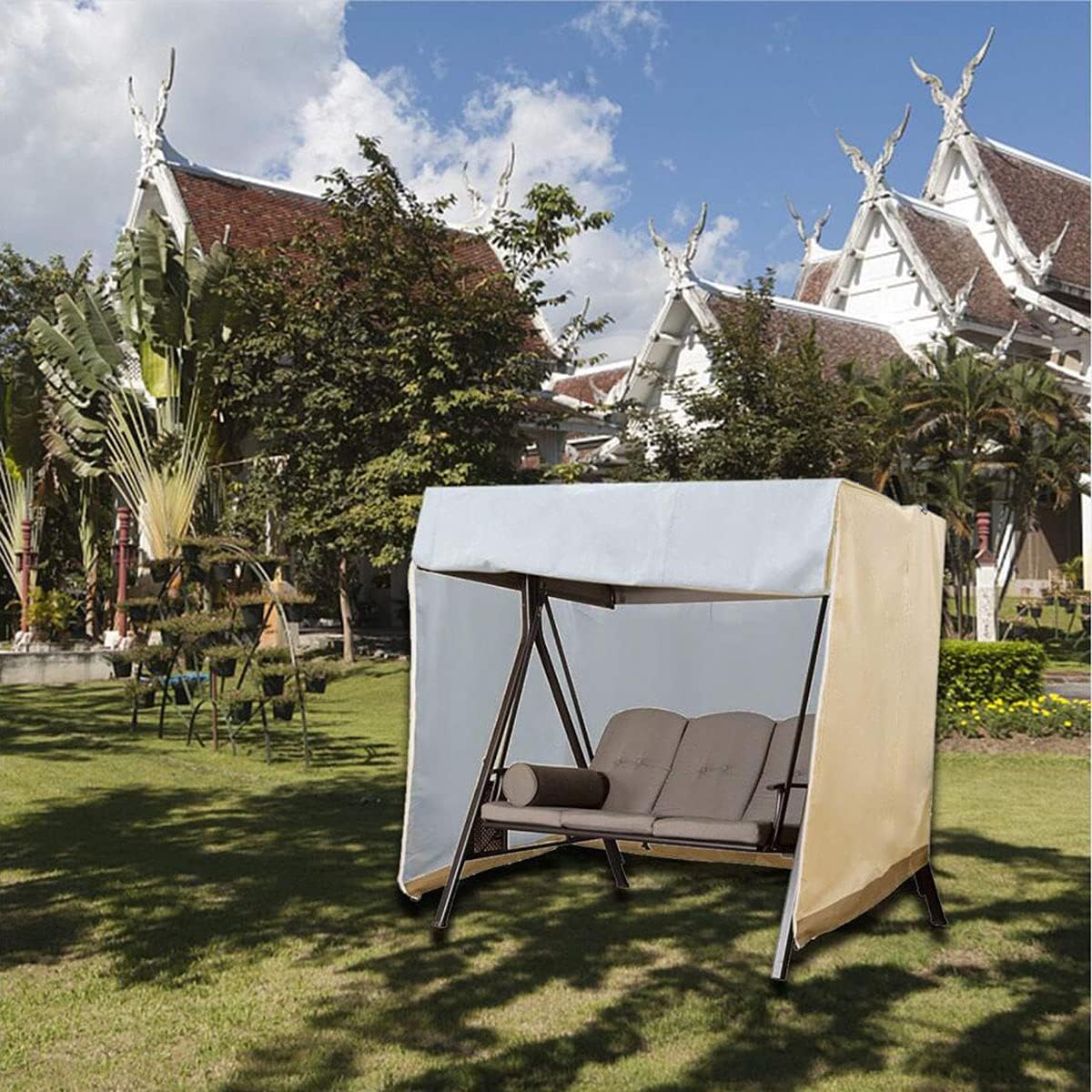 Outdoor Swing Cover 3 Seater Waterproof Patio Porch Swing Cover Hammock