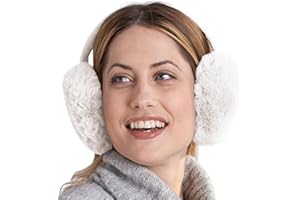 Brook + Bay Foldable & Furry Ear Muffs For Women & Men, Fleece Ear Warmers For Women, Ear Muffs For Winter, Women Earmuffs