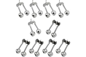 zutisay Double Bell Bite Mark Indicator Stainless Steel Double Bell Fishing Rod Alarm Suitable for Different Kinds of Fishing rods, sea Fishing, Night Fishing, Lake fishing-10pcs