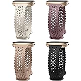Dirrelo 4 pack Lace Silicone Band Compatible for Fitbit Sense Bands/Fitbit Versa 3 Bands Women/Fitbit Versa 4 Bands/Sense 2 Bands, Soft Ultrathin Hollow-out Sport Watch Strap Replacement Wristbands