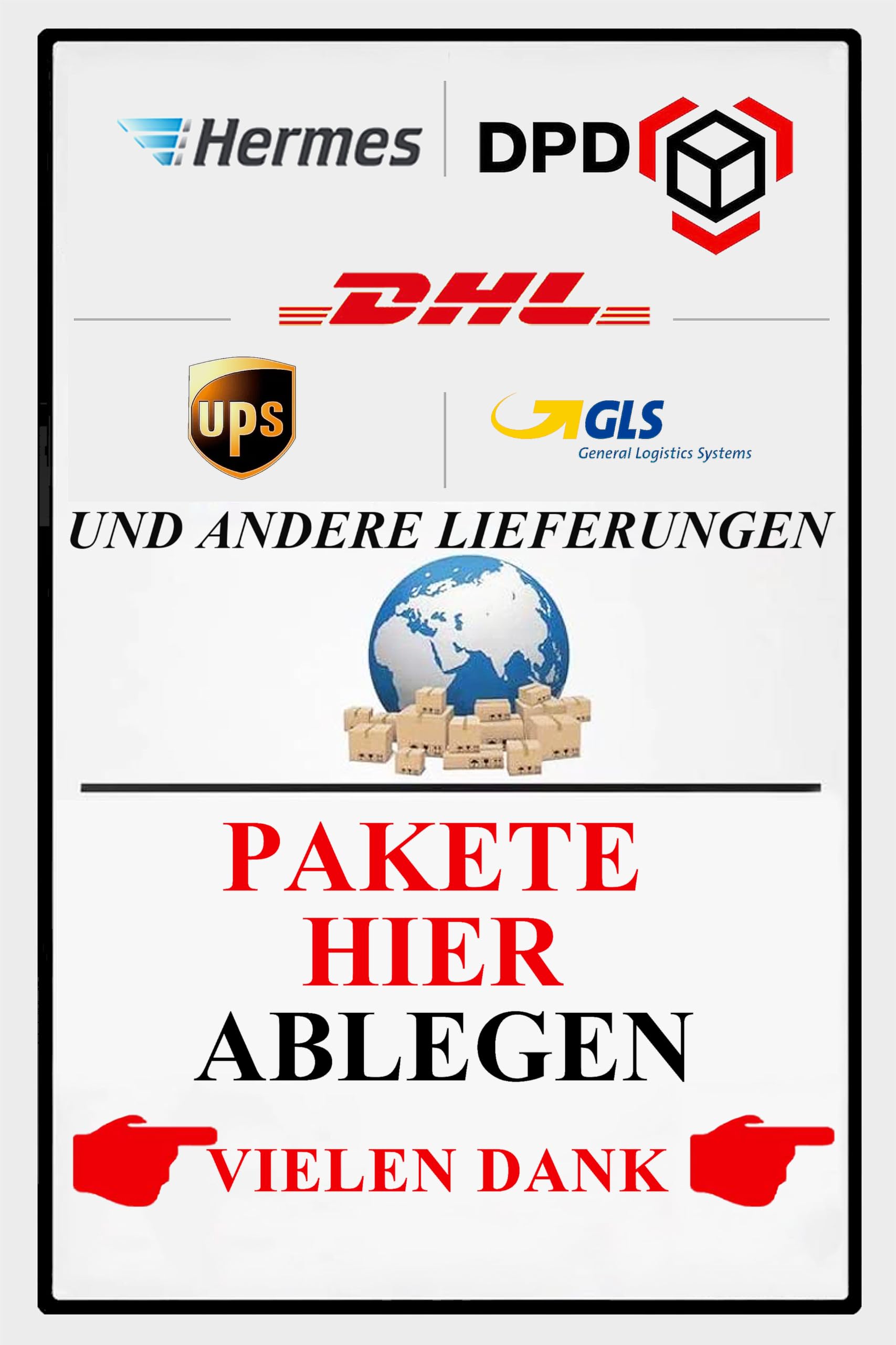 Leave Package Here Bleach Signs, 20 cm x 30 cm Metal Signs, Delivery Decor for the Front Door, Leave Package Here Metal Tin Sign (DE Law 2335)